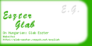 eszter glab business card